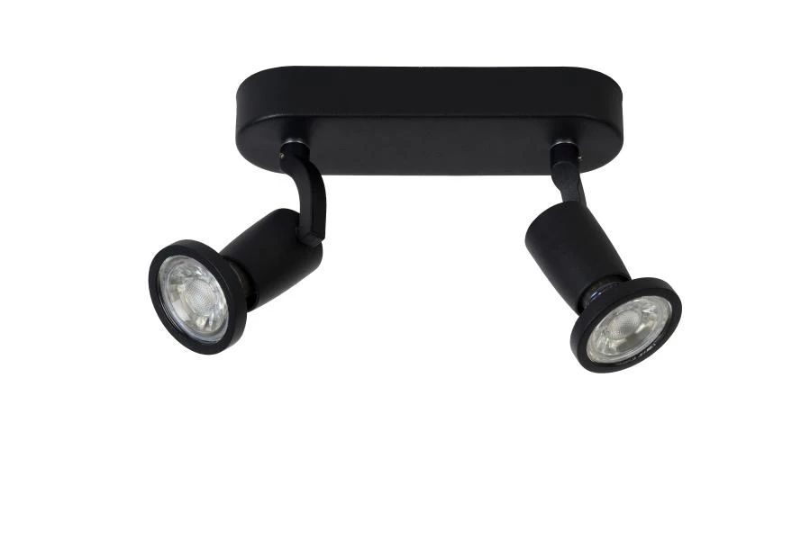 Lucide JASTER-LED - Ceiling spotlight - LED - GU10 - 2x5W 2700K - Black - turned off